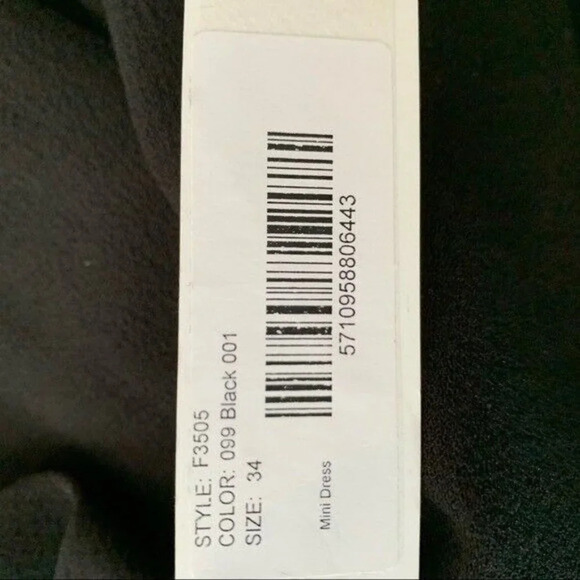 Ganni Dress Clark Mini Black Size XS NWT - Picture 9 of 12